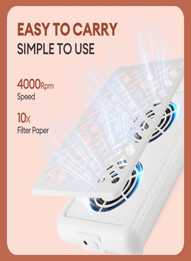 LIARTY Nail Dust Collector: 2 Fans Nail Tech Quiet - Vacuum Nail Fan Dust Collector Vent with Filter Paper Sheets for Nail Art - Professional Nail Tech Supplies - Image 3